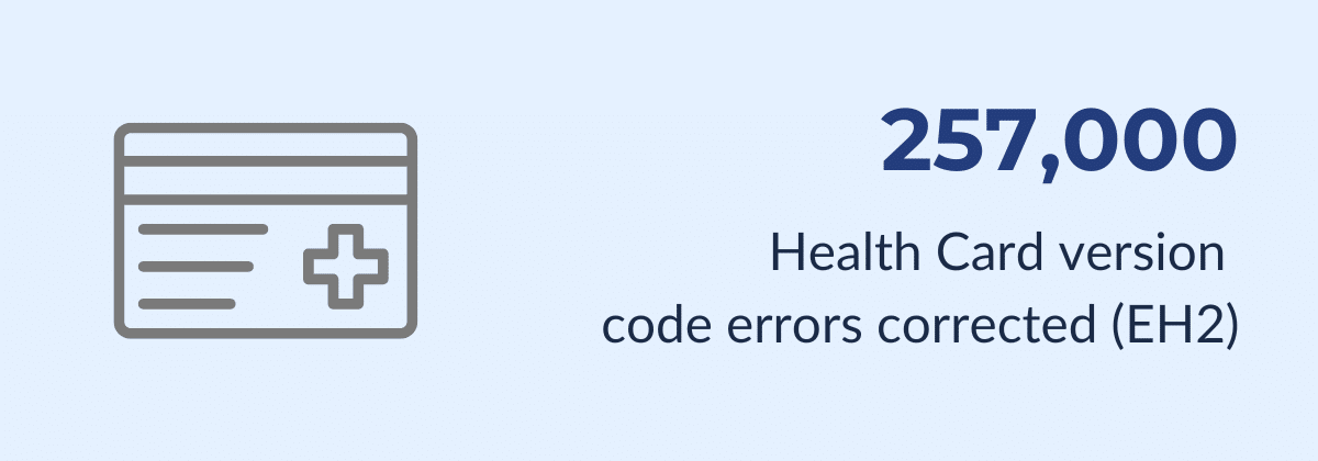 Health care version code errors rejected (EH2)